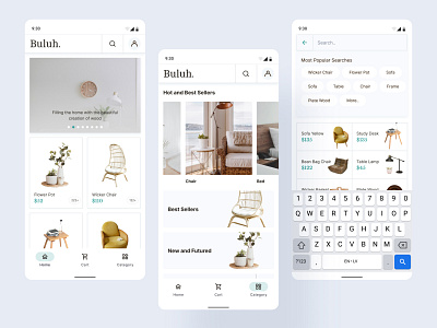 Buluh. - Furniture Store Mobile App app mobile ecommerce furniture furniture store home interior mobile mobile app store ui ui design ux