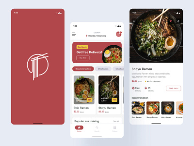 Food Delivery App add item add to cart cart ecommerce food delivery food delivery app food order mobile app order ramen app ramen food delivery app store ui