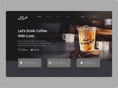 Redesign web of Kopi Kenangan figma landing page redesign ui ux website design