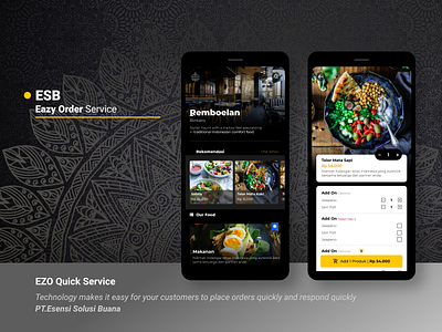 ESB EZ Order (Quick Service) adobe xd designer figma figma design productdesignteam ptesensisulusibuana ui uiuxdesigner ux