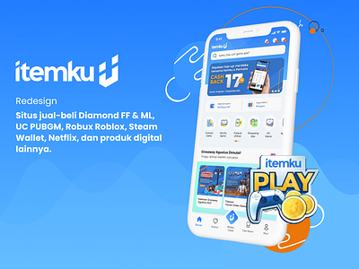 Redesign Itemku App buy cart desigin system design e commerce game graphic design interface mobile design online transaction platform sell shopping transaction ui ux