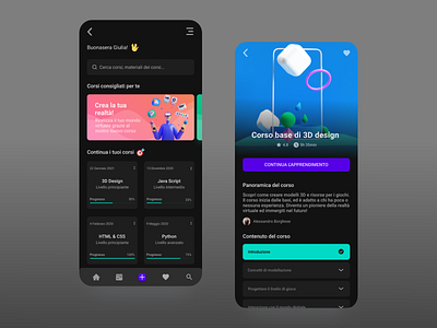 Course App UI Concept