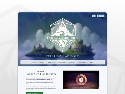 VTT Marketing Homepage fantasy ui user experience user interface ux web