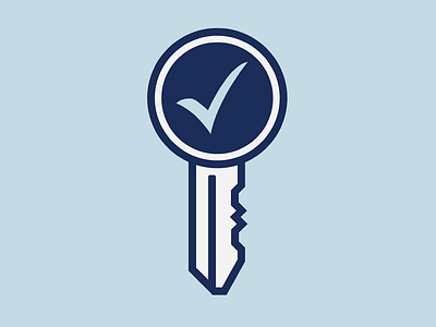 Keys to Admission Logo blue check key logo minimlistic