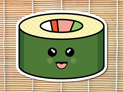 Yummy Sushi Sticker! food kawaii sticker sticker mule sushi