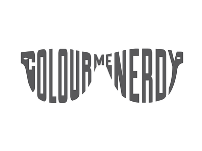 Colour Me Nerdy buddy holly color color run duke graphic design lettering logo nerd typography