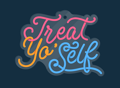 Treat Yo Self charm design graphic design graphic design illustration illustrator typography