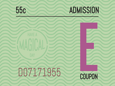 E Ticket Disneyland disney disneyland e ticket graphic design graphic design illustrator vintage