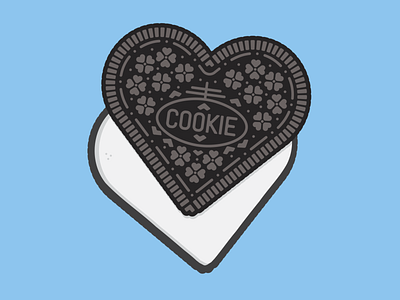 Heart Shaped Cookie cookie crazy ex girlfriend design graphic design graphic design heart illustration illustrator oreo