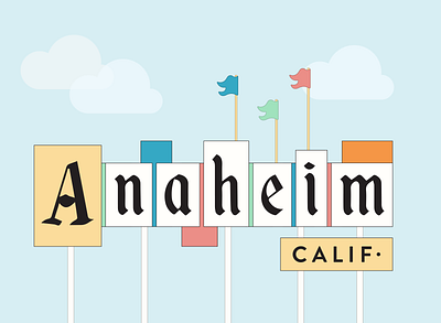 Anaheim, Calif. anaheim design disney graphic design graphic design illustrator