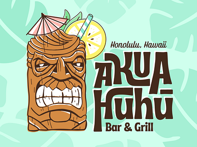 Tiki Ron Swanson - Akua Huhu design graphic design graphic design hawaiian illustration illustrator parks and rec parks and recreation ron swanson tiki