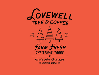 Lovewell Tree Farm christmas design graphic design graphic design illustration illustrator tree typography