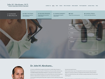 Website Design/Development - Complex Spine Surgery