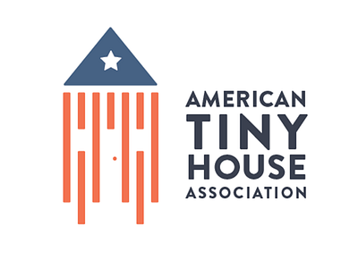 American Tiny House Association Logo attempt america american flag branding graphic design logo tiny house