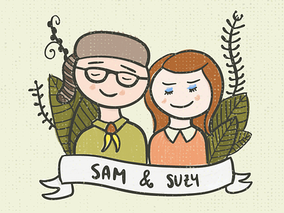 Sam & Suzy Moonrise Kingdom Illustration illustration moonrise kingdom