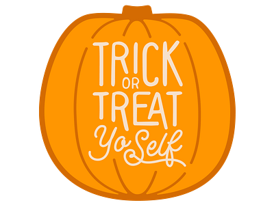 Trick or Treat Yo'Self Pumpkin Sticker