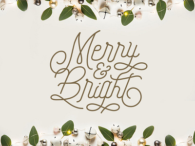Merry & Bright bright christmas design freeday font graphic design graphic design illustrator merry typography