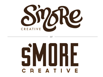 S'more Logotype: Which one? branding drawn duke governor graphic design hand illustrator lettered logo shirt teefury