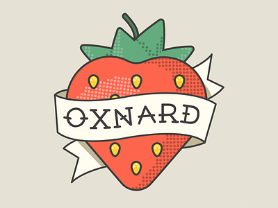 Oxnard Tattoo Style design graphic design graphic-design illustrator oxnard pop art so cal strawberry tattoo style