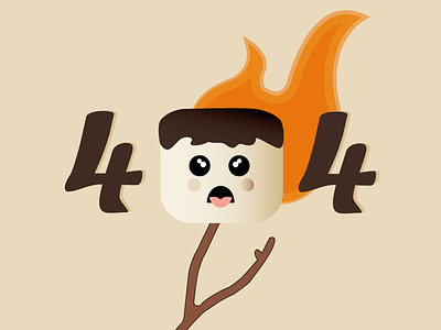 404 - Ohh the s'more-manity! 404 camp cute error flame kawaii marshmallow pacifico smore smorecreative web