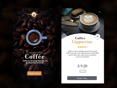 Coffee App app art branding design icon illustration ui ux vector web