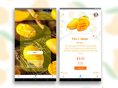 Mango ui design app branding design icon illustration illustrator ui ux vector web