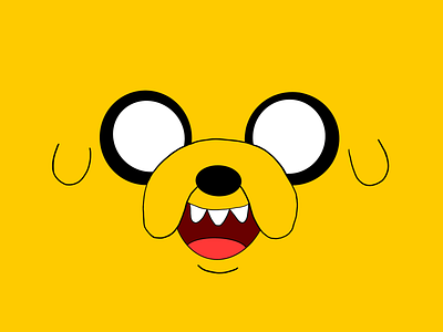 Jake adventure adventure time cartoon cn dog face fanart illustration jake procreate yellow
