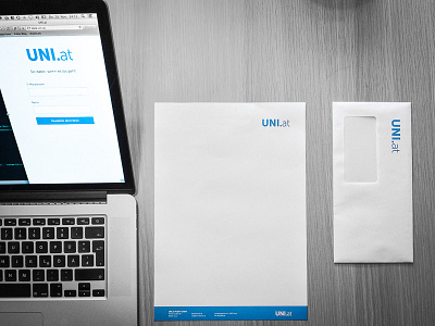 UNI.at Web & Stationery laptop letters print stationery supplies uni.at university website
