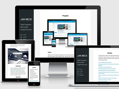 jancbeck.com (April 2015) blog minimal portfolio responsive webdesign sidebar webdesign