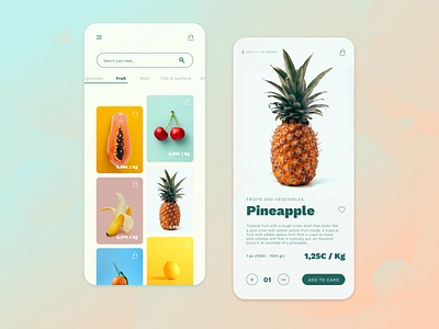 Daily UI #12 - E-commerce app art direction dailyui dailyui012 dailyui12 design food fruit ui ui ux ui design ux design