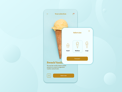 Daily UI #16 - Pop-Up / Overlay app art direction daily dailyui dailyui016 dailyui16 design food icecream illustration mobile mobile design ui ui ux ui design ux design