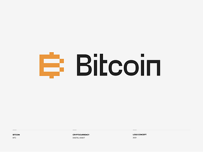 Bitcoin logo redesign asset bitcoin bits blockchain branding btc coin concept crypto cryptocurrency design digital graphic design logo logotype money redesign satoshi