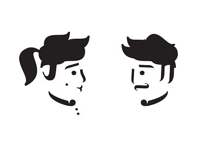 Faces faces rebound type illustration