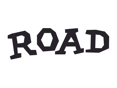 Road blackwhite lettering