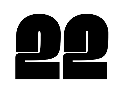 22 Christmas Countdown 22 bw lettering numbers typography