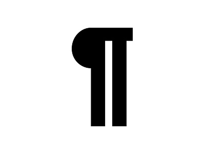 Pilcrow bw letters typography ¶