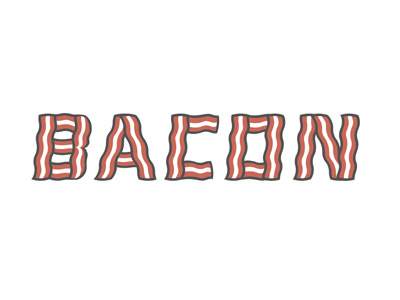 Bacon bacon illustrated typography
