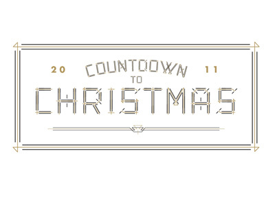 Countdown to Christmas Banner christmas gold lettering typography