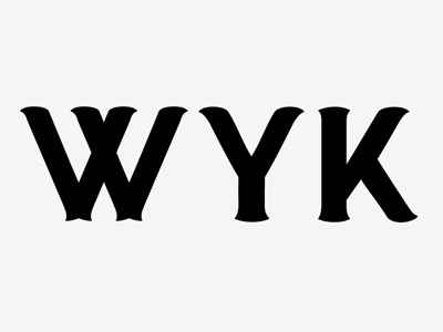 WYK display lettering typography