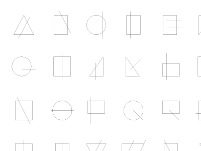 One Shape, One Line geometry letters typography