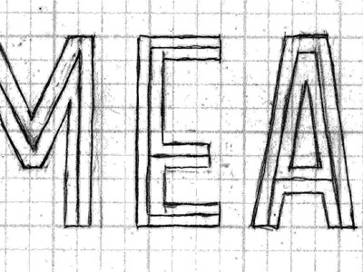 ...MEA... black white bw e sketch typography