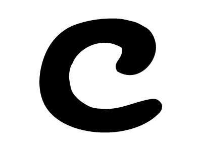 Lower C black white typography