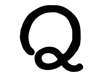 Upper Q black white typography