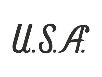 U.S.A. hand drawn typography usa