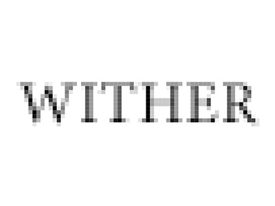 Wither pixels typography wither