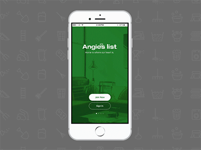 Angie's List Member App - Onboarding ios mobile design mobile ixd