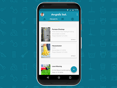 Angie's List Pro App - Projects