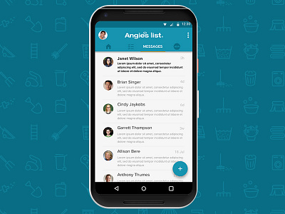 Angie's List Pro App - Messages