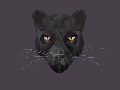 Black Panther Geometric Illustration adobe illustrator color design illustration