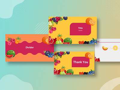 Fruits template design presentation presentation design presentation template